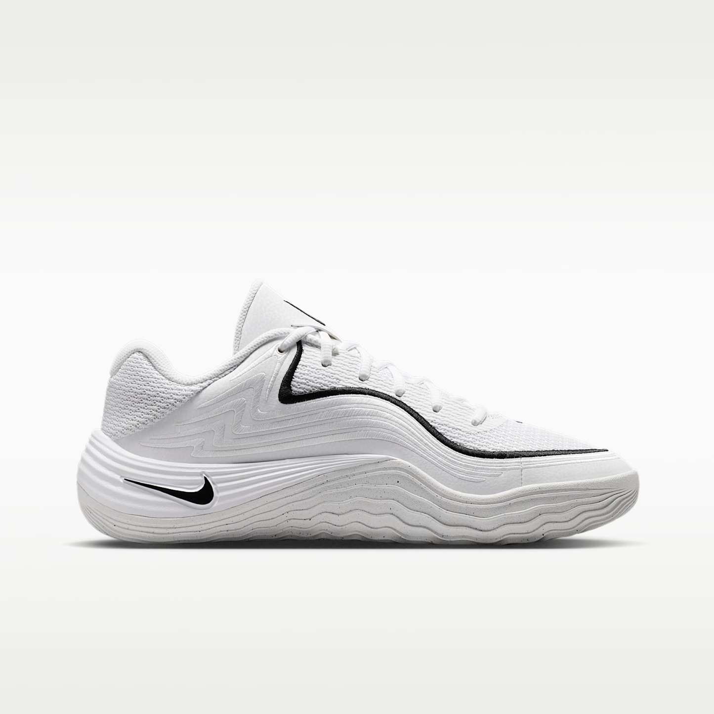 Nike Precision 8 Low Basketballschuh (Herren) – Weiß/Schwarz/Schwarz