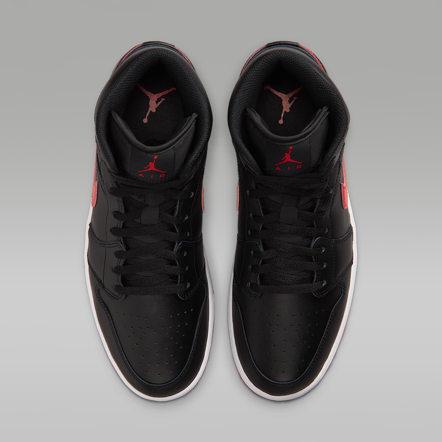 Air Jordan 1 Mid Herrenschuh – Schwarz/Weiß/University Red