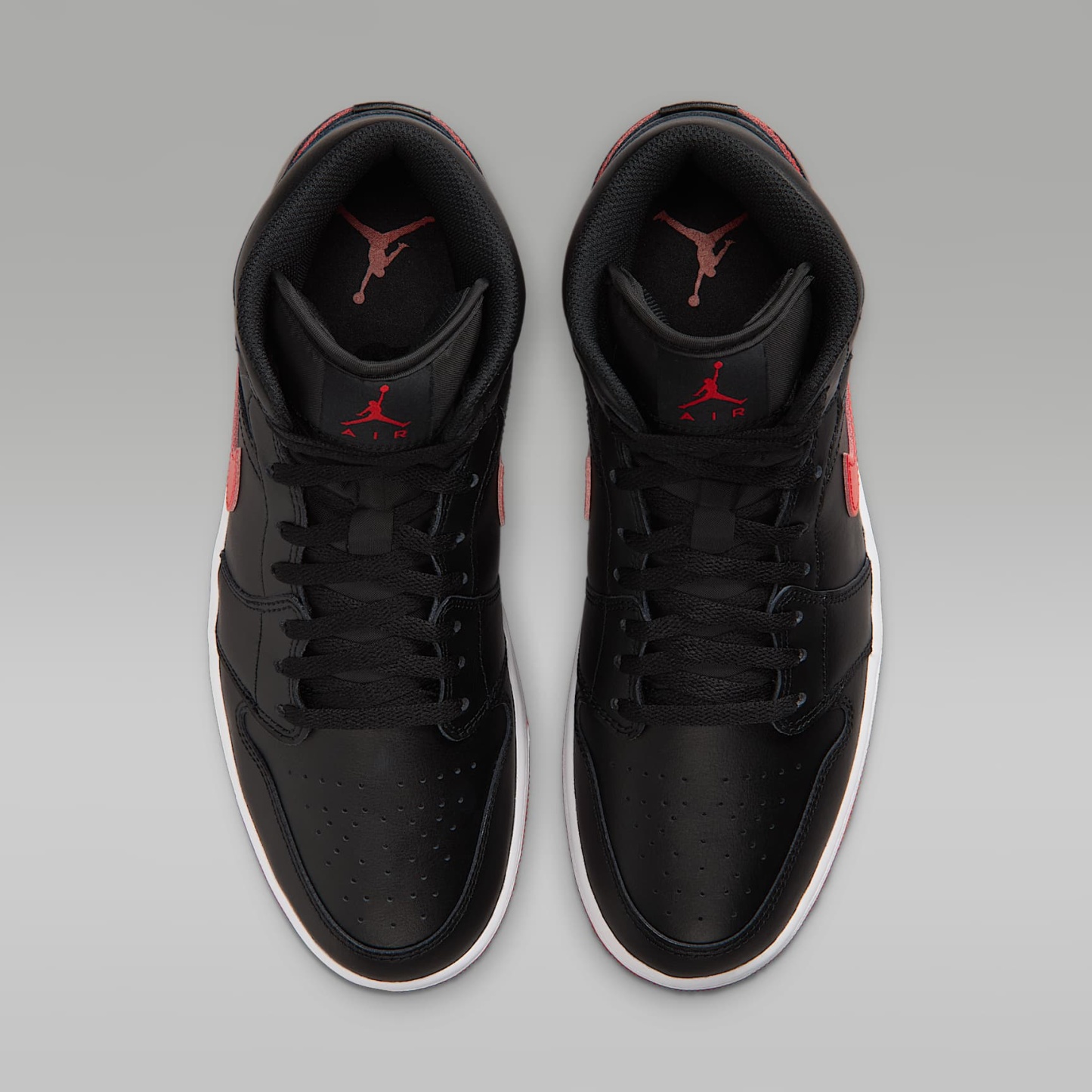 Air Jordan 1 Mid Herrenschuh – Schwarz/Weiß/University Red