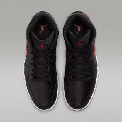 Air Jordan 1 Mid Herrenschuh – Schwarz/Weiß/University Red
