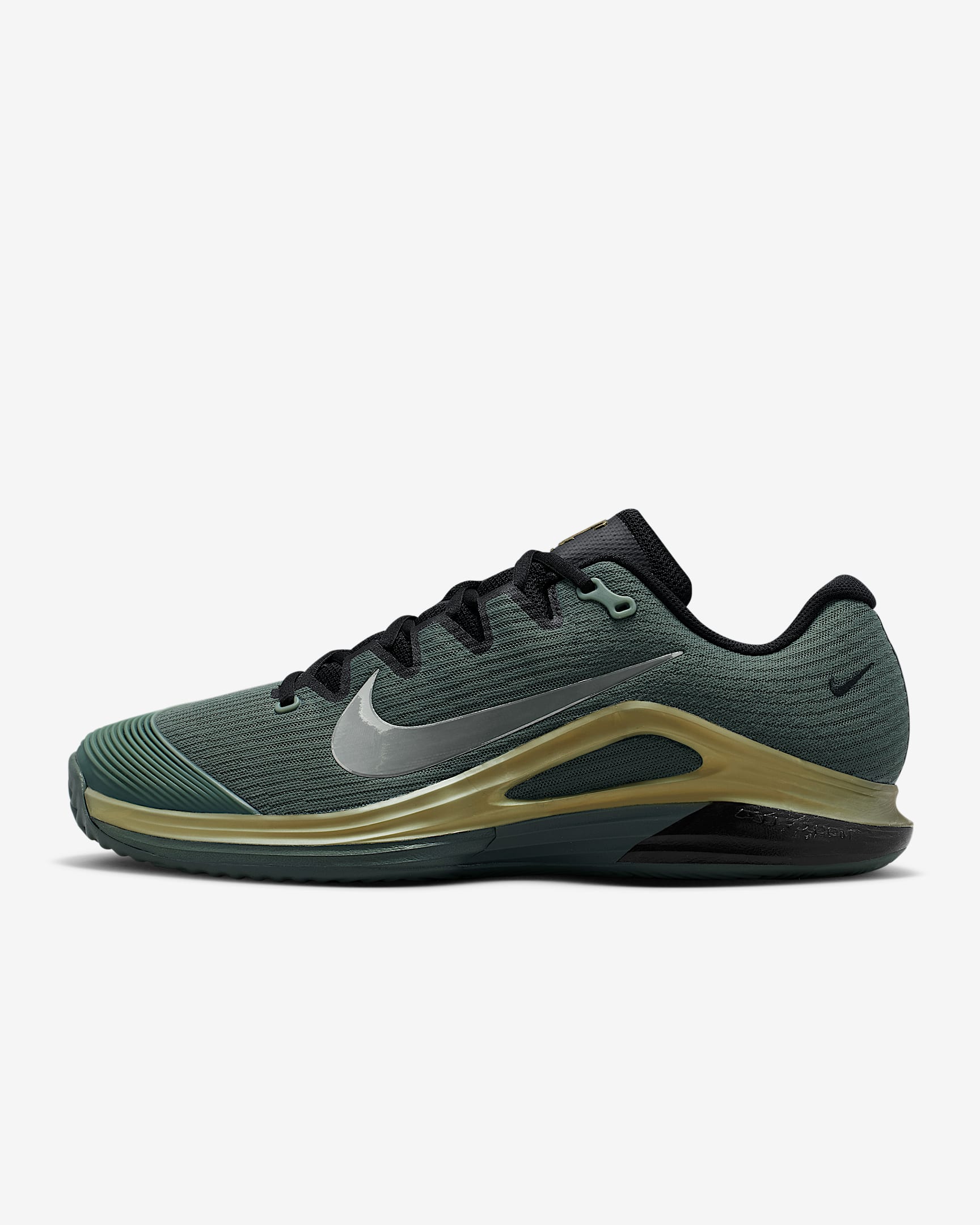 Nike Vapor 12 PRM Tennisschuhe für Clay Courts (Herren) – Camo Green/Metallic Gold/Schwarz/Pure Platinum
