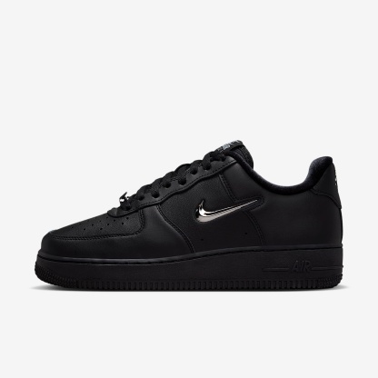 Nike Air Force 1 '07 Schuh (Damen) – Schwarz/Wolf Grey/Metallic Silver