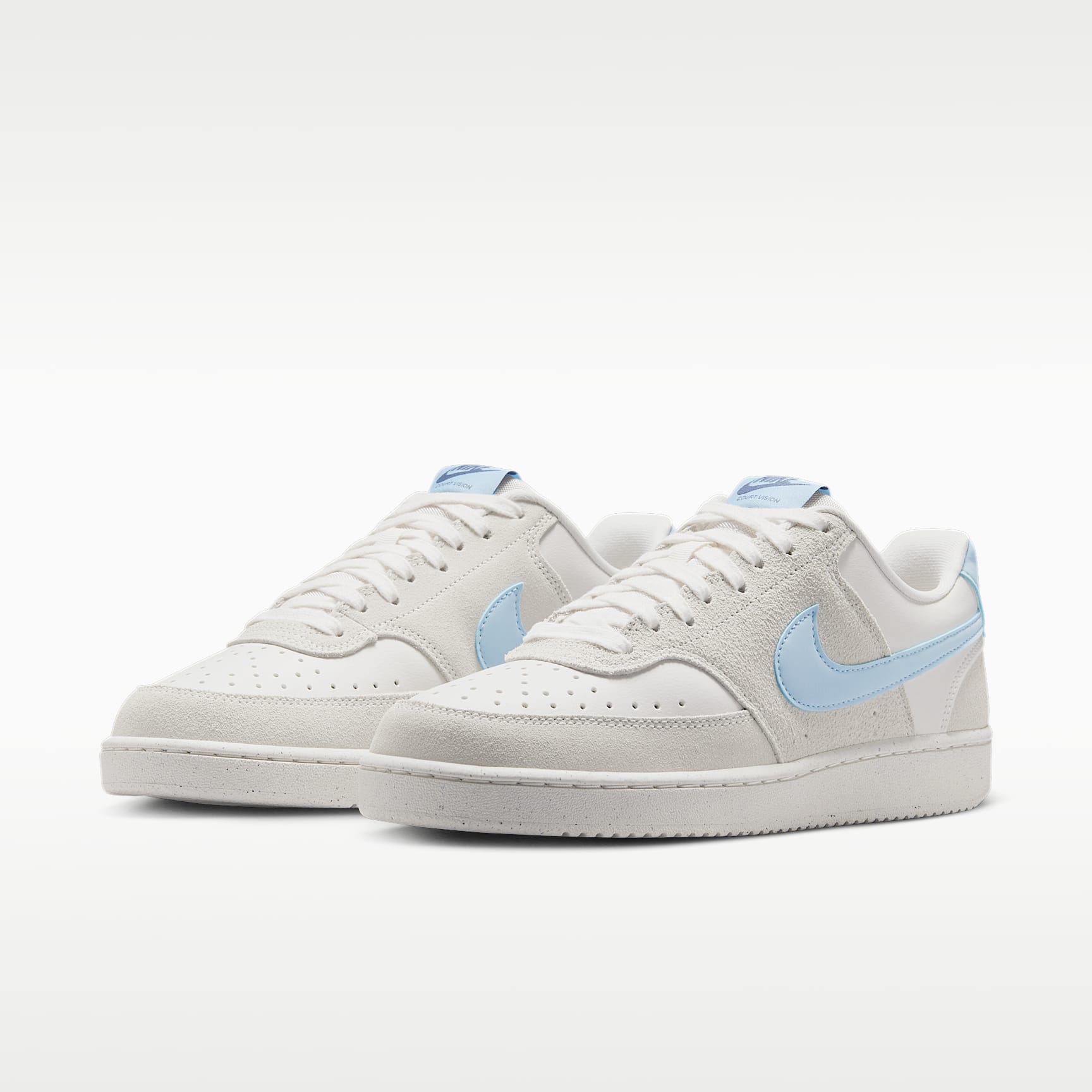 Nike Court Vision Low Schuh (Damen) – Phantom/Light Bone/Diffused Blue/Psychic Blue