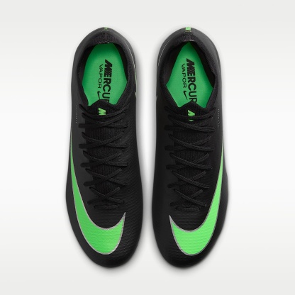 Nike Mercurial Vapor 17 Pro Low-Top-Fußballschuh für normalen Rasen – Schwarz/Schwarz/Illusion Green