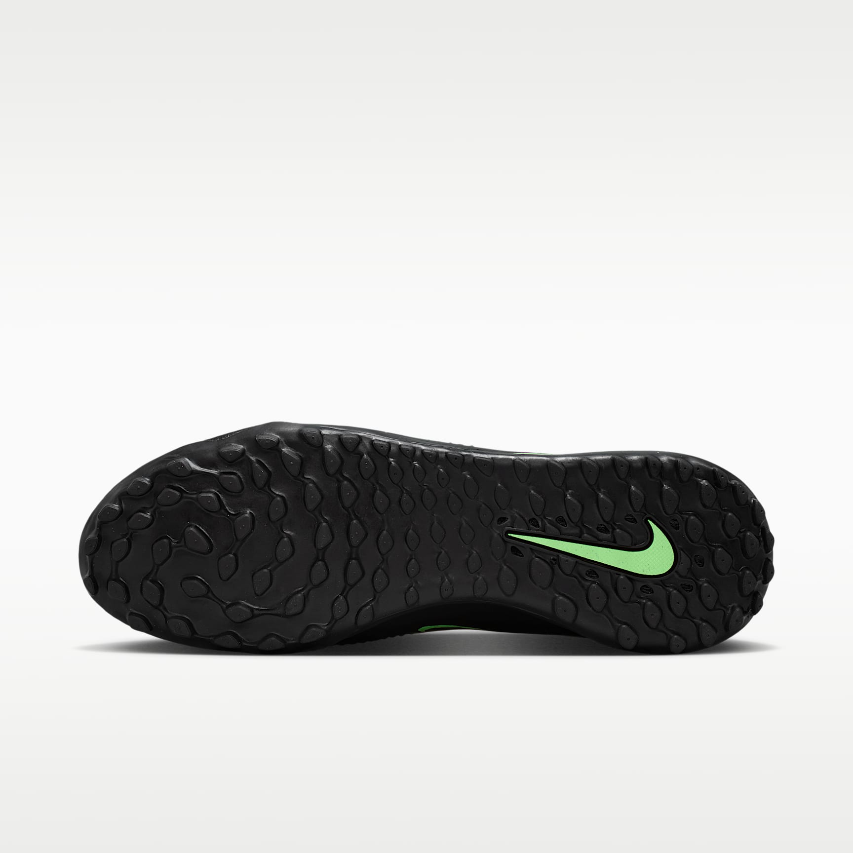 Nike Phantom 6 Low Academy Fußballschuh für Turf – Schwarz/Schwarz/Illusion Green