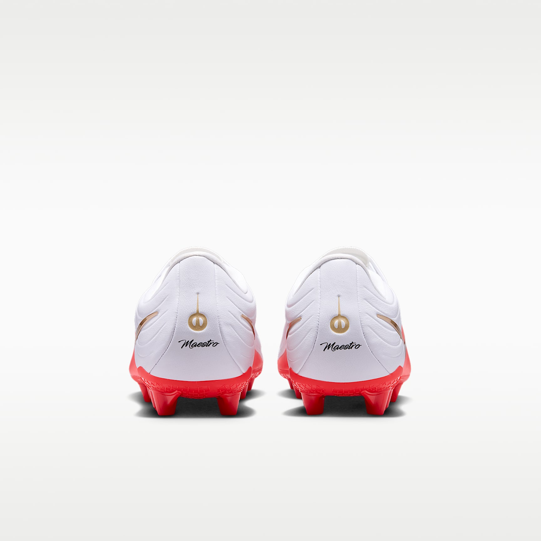 Nike Tiempo Maestro Academy Low Top Fußballschuh für Kunstrasen – Weiß/Bright Crimson/Blur