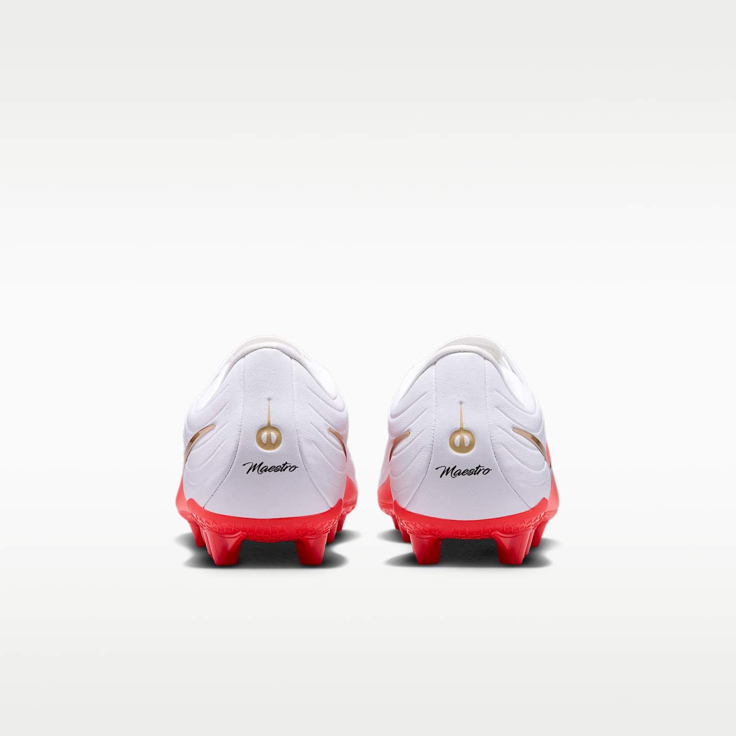 Nike Tiempo Maestro Academy Low Top Fußballschuh für Kunstrasen – Weiß/Bright Crimson/Blur