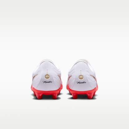 Nike Tiempo Maestro Academy Low Top Fußballschuh für Kunstrasen – Weiß/Bright Crimson/Blur
