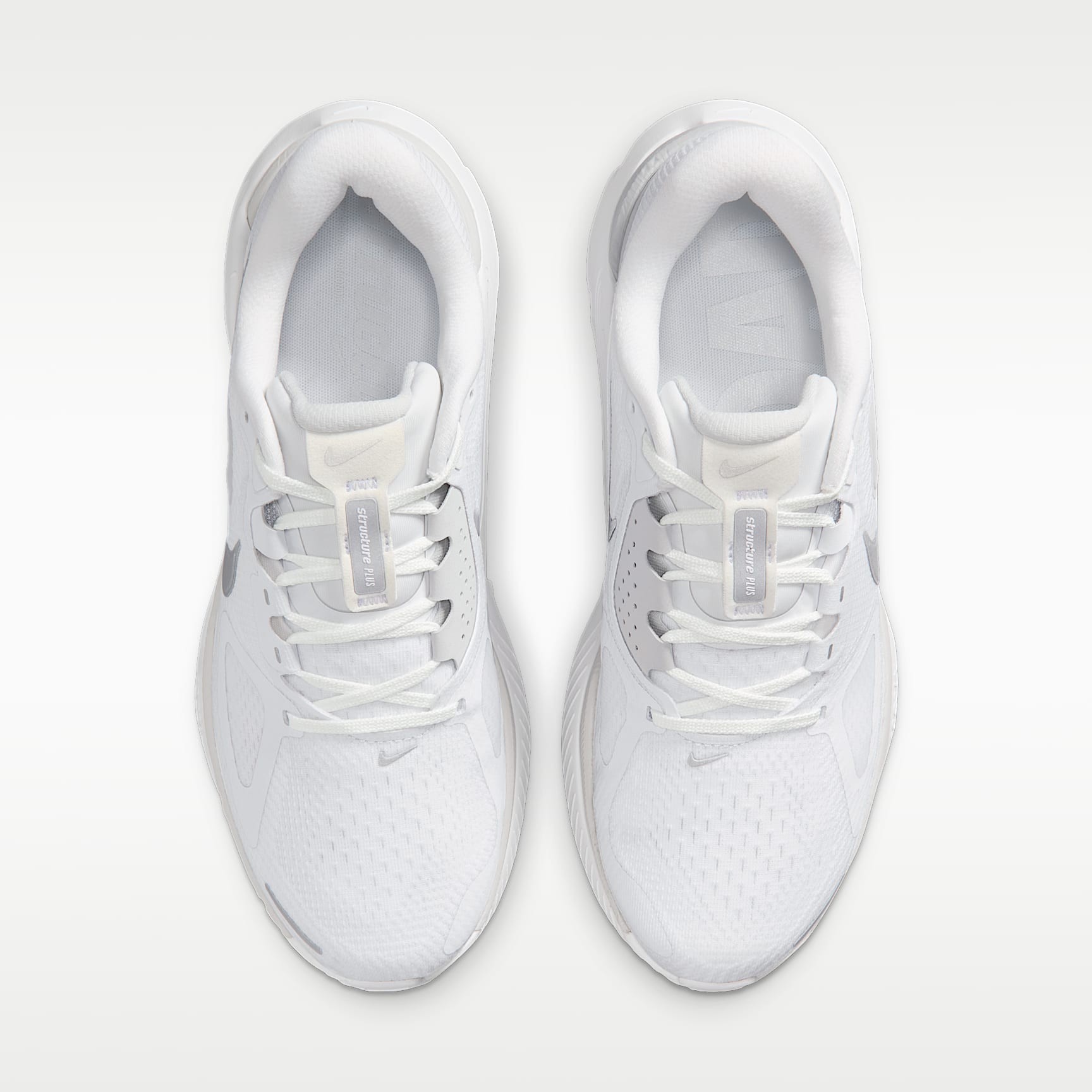Nike Structure Plus Straßenlaufschuh (Damen) – Weiß/Photon Dust/Metallic Silver