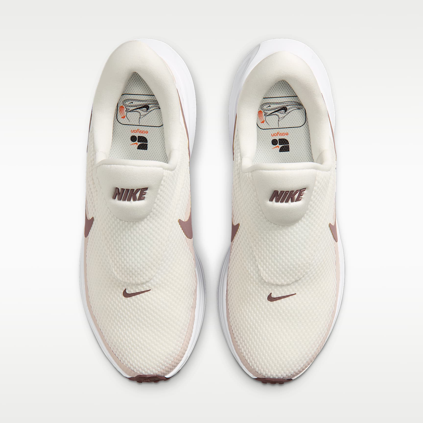 Nike Revolution 8 EasyOn Straßenlaufschuh (Damen) – Phantom/Weiß/Silt Red/Tattoo