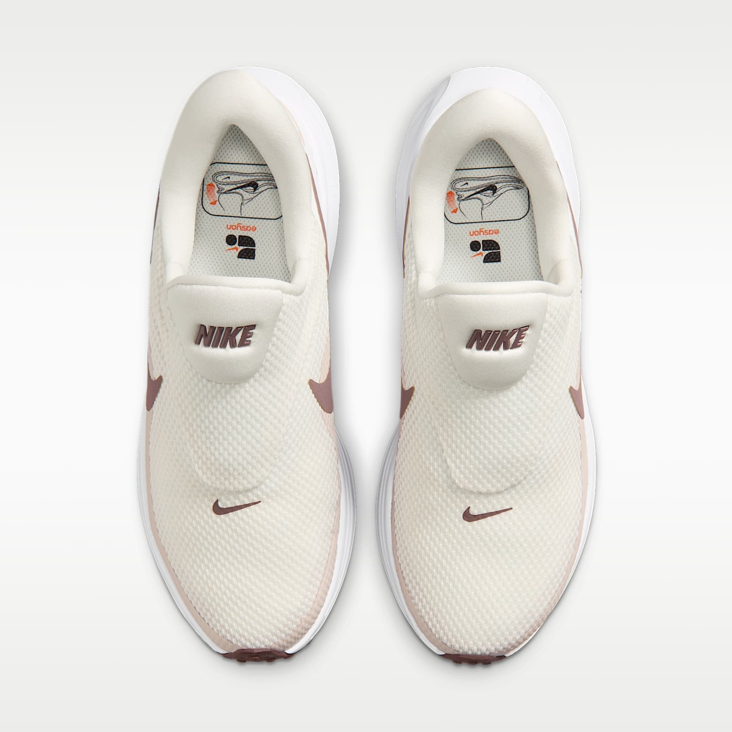 Nike Revolution 8 EasyOn Straßenlaufschuh (Damen) – Phantom/Weiß/Silt Red/Tattoo
