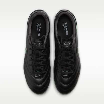 Nike Tiempo Ligera Pro Low-Top-Fußballschuh für normalen Rasen – Schwarz/Schwarz/Illusion Green