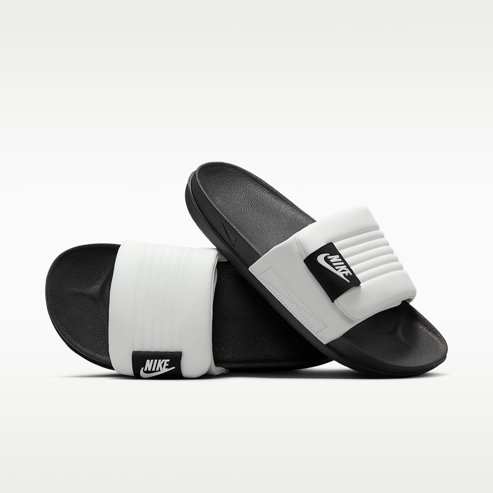 Nike Offcourt Adjust Herren-Slides – Summit White/Schwarz/Summit White