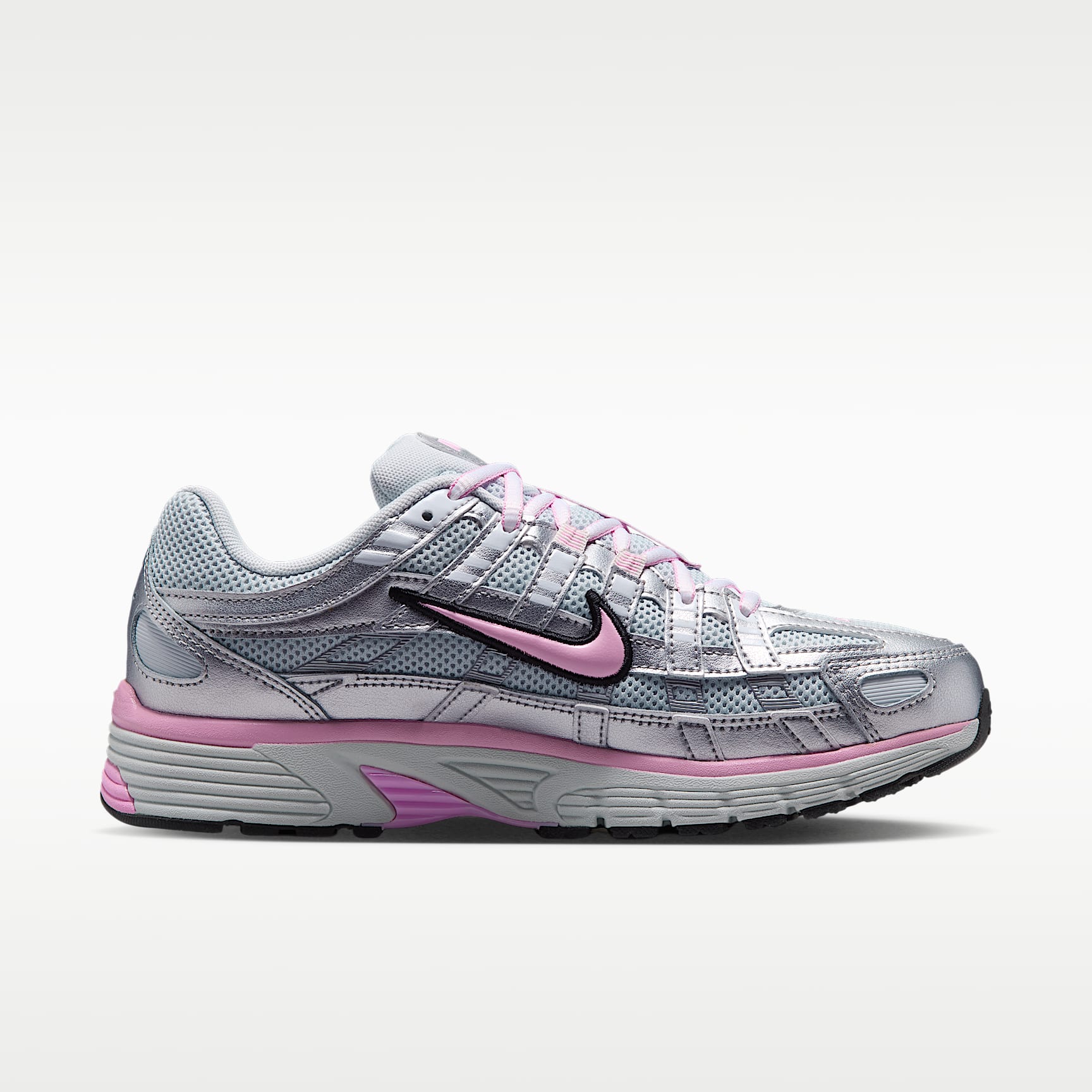 Nike P-6000 Schuh (Damen) – Pure Platinum/Metallic Silver/Schwarz/Pink Rise