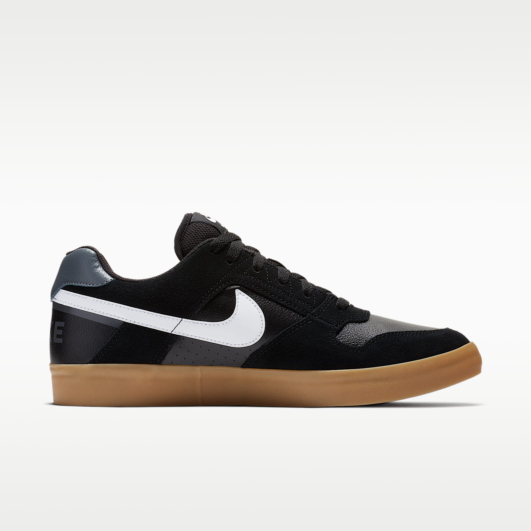 Nike SB Delta Force Vulc Herren-Skateboardschuh – Schwarz/Gum Light Brown/Dark Grey/Weiß