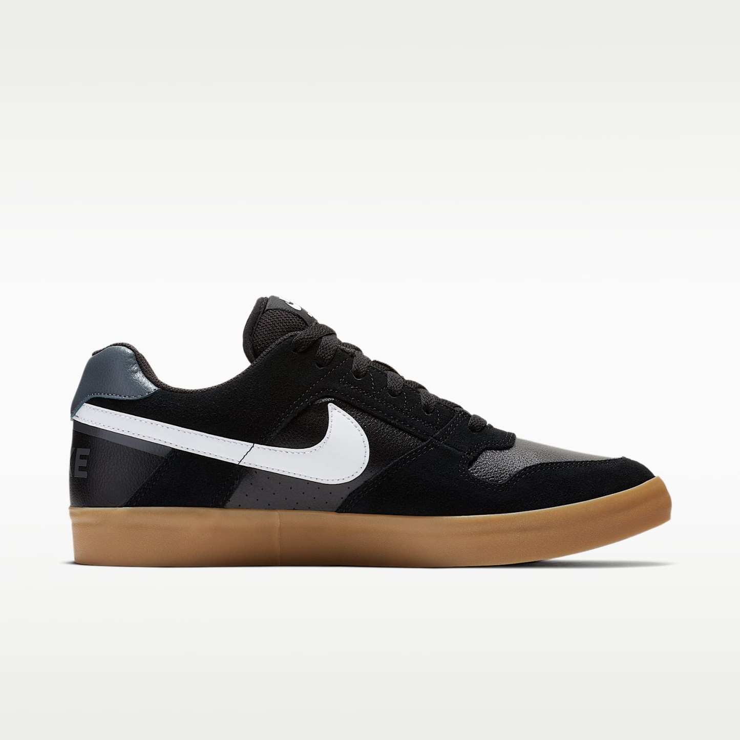 Nike SB Delta Force Vulc Herren-Skateboardschuh – Schwarz/Gum Light Brown/Dark Grey/Weiß
