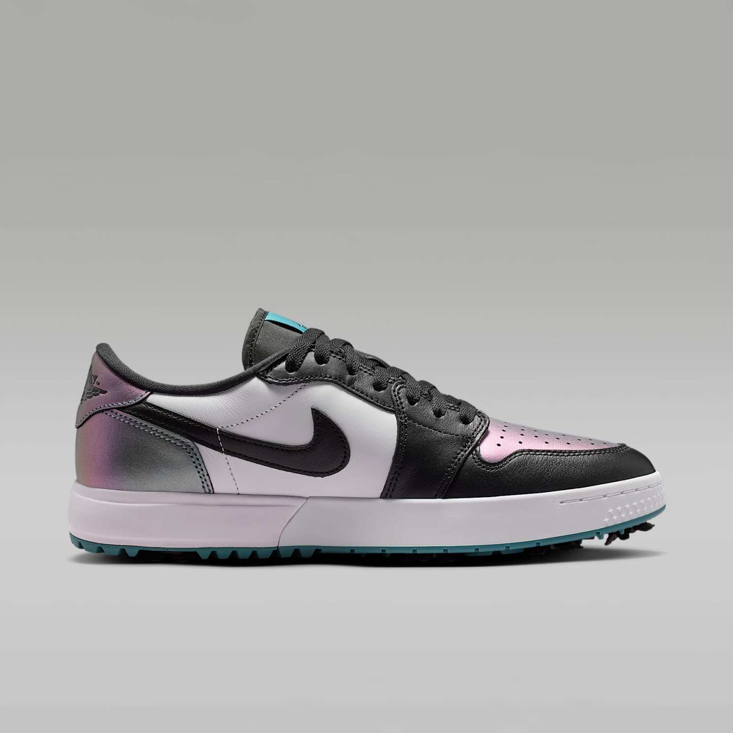 Air Jordan 1 Low G Golfschuh mit Spikes – Mineral Teal/Weiß/Schwarz