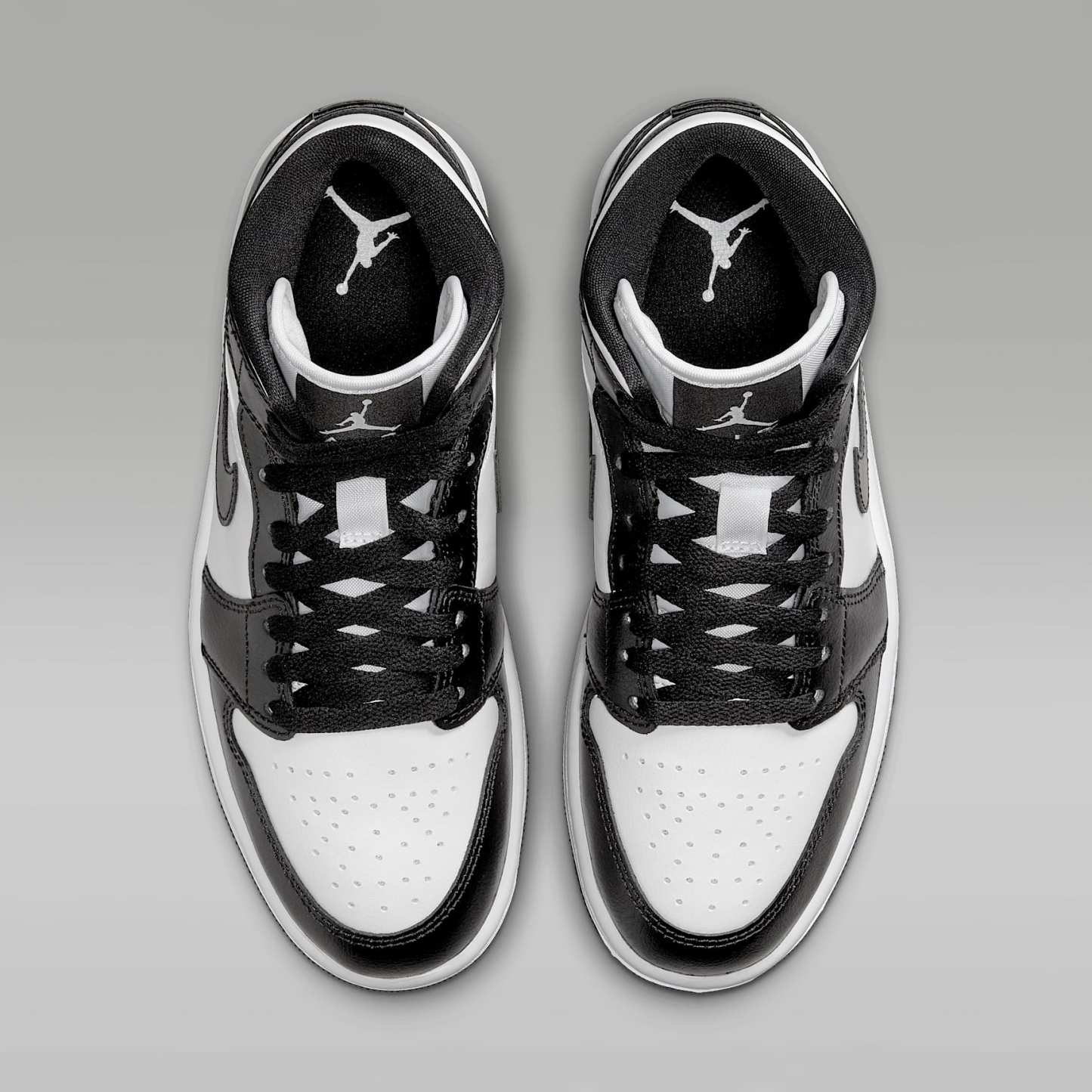 Air Jordan 1 Mid Damenschuh – Weiß/Weiß/Schwarz