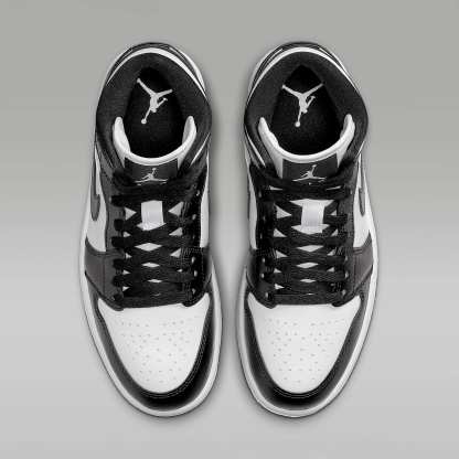 Air Jordan 1 Mid Damenschuh – Weiß/Weiß/Schwarz