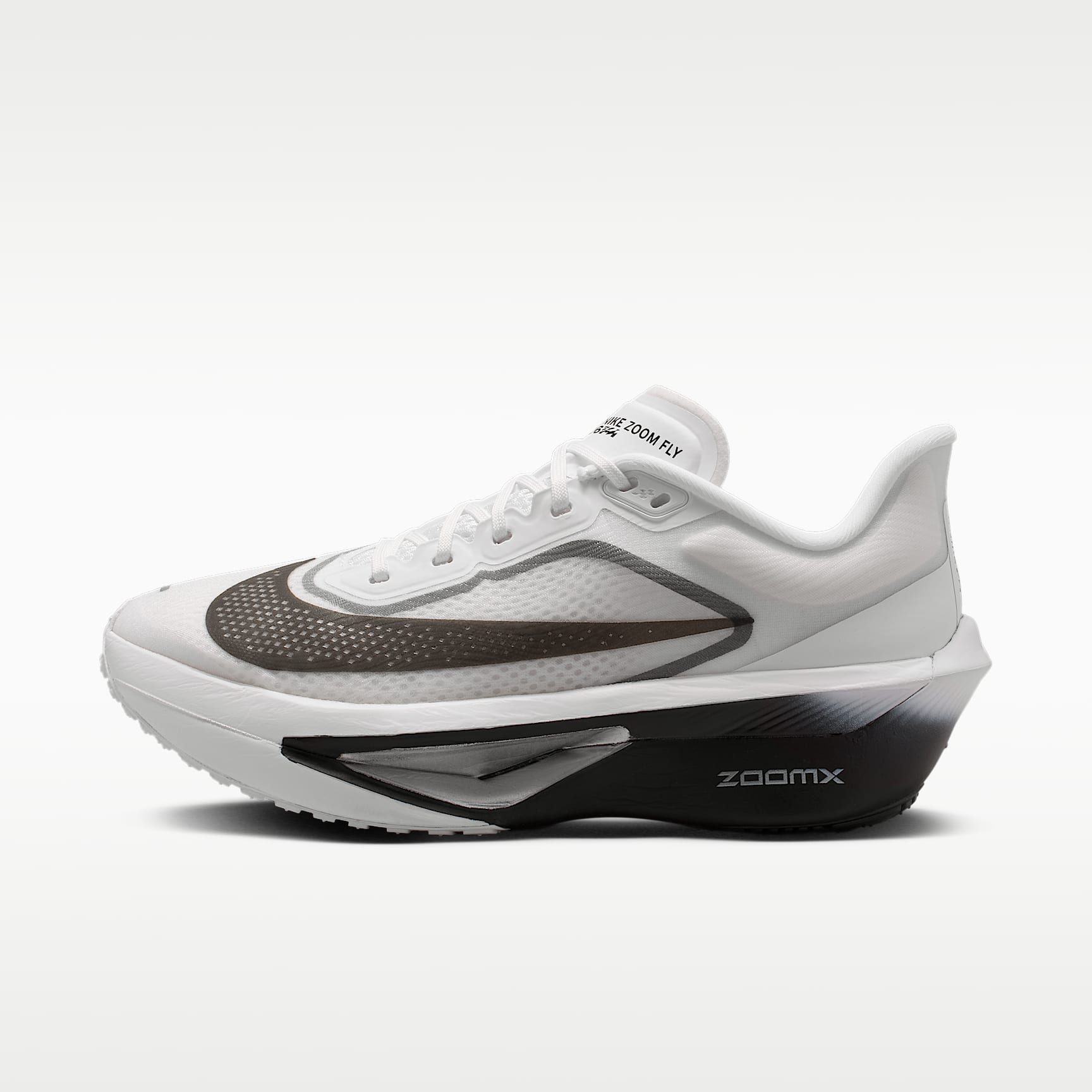 Nike Zoom Fly 6 Straßenlaufschuh für Wettkämpfe (Damen) – Weiß/Smoke Grey/Metallic Silver/Schwarz