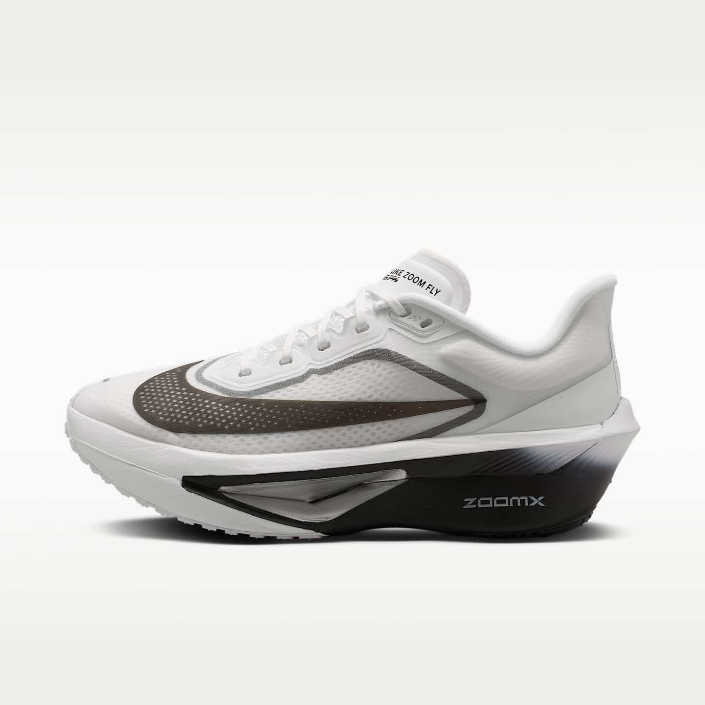 Nike Zoom Fly 6 Straßenlaufschuh für Wettkämpfe (Damen) – Weiß/Smoke Grey/Metallic Silver/Schwarz
