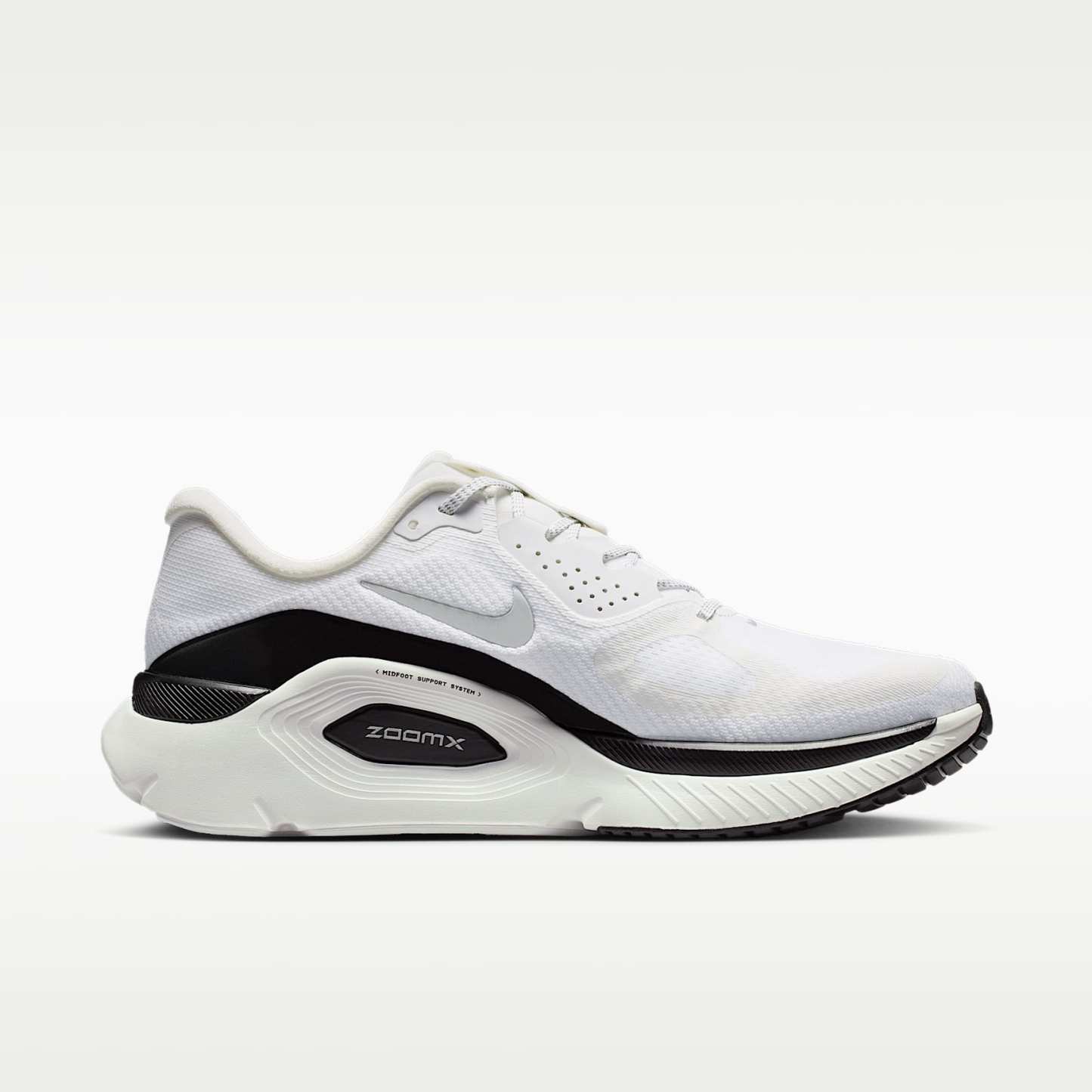 Nike Structure Plus Straßenlaufschuh (Herren) – Summit White/Schwarz/Metallic Silver