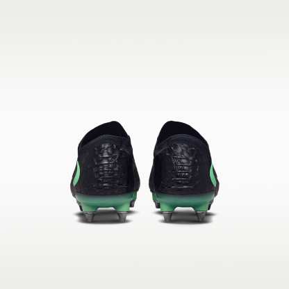 Nike Phantom 6 Low Elite Fußballschuh für weichen Rasen – Schwarz/Schwarz/Illusion Green