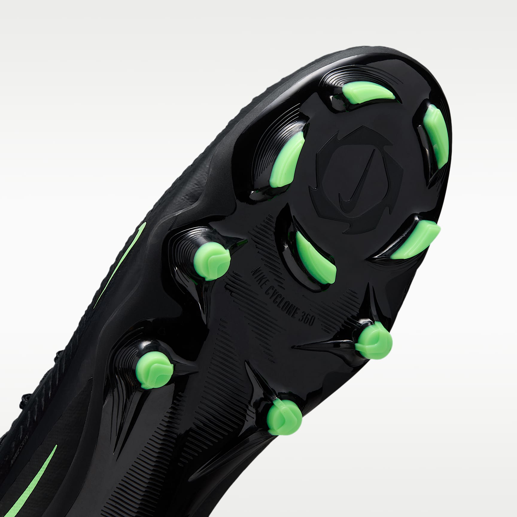Nike Phantom 6 High Academy Fußballschuh für verschiedene Böden – Schwarz/Schwarz/Illusion Green