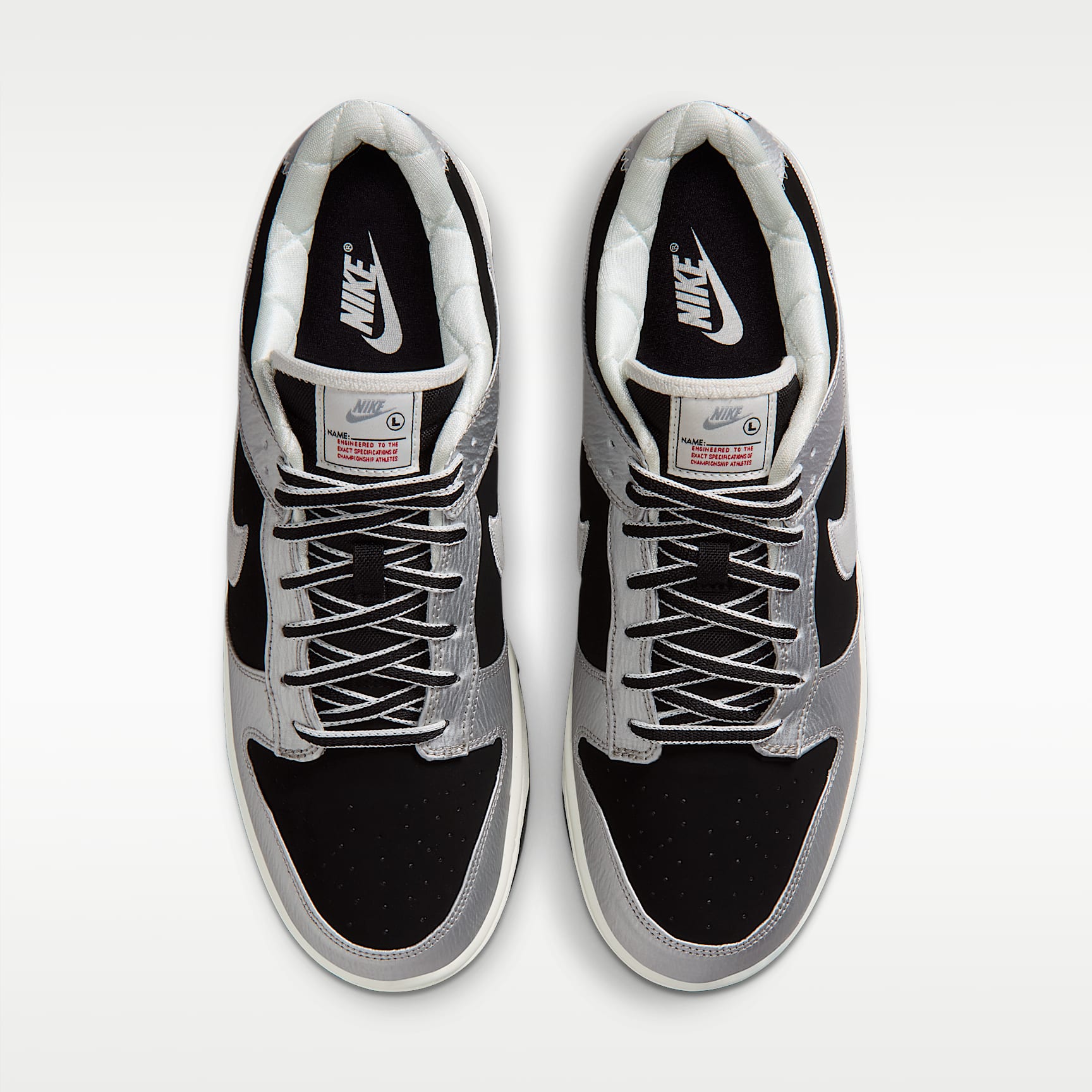 Nike Dunk Low Retro Herrenschuh – Metallic Silver/Schwarz/Sail/Metallic Silver