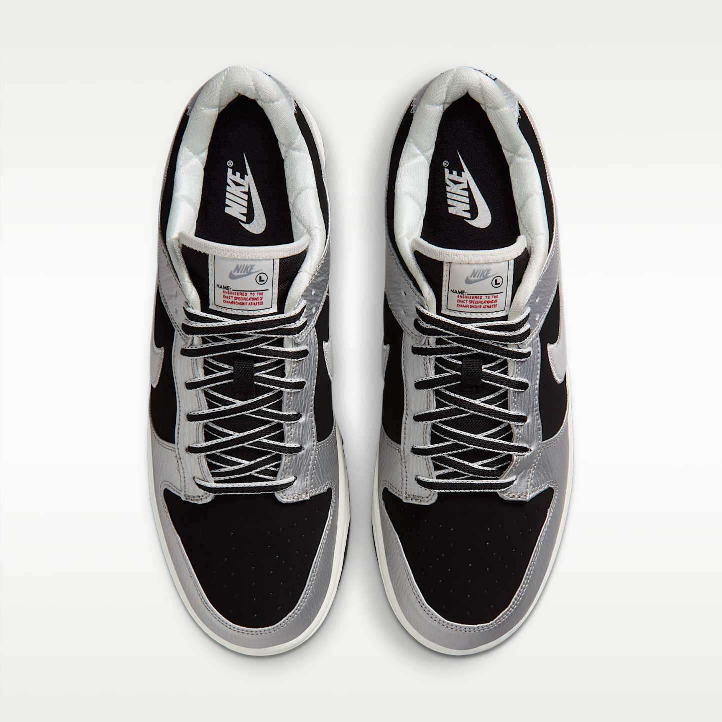 Nike Dunk Low Retro Herrenschuh – Metallic Silver/Schwarz/Sail/Metallic Silver