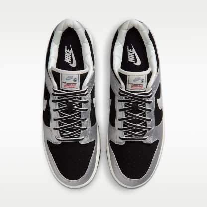 Nike Dunk Low Retro Herrenschuh – Metallic Silver/Schwarz/Sail/Metallic Silver