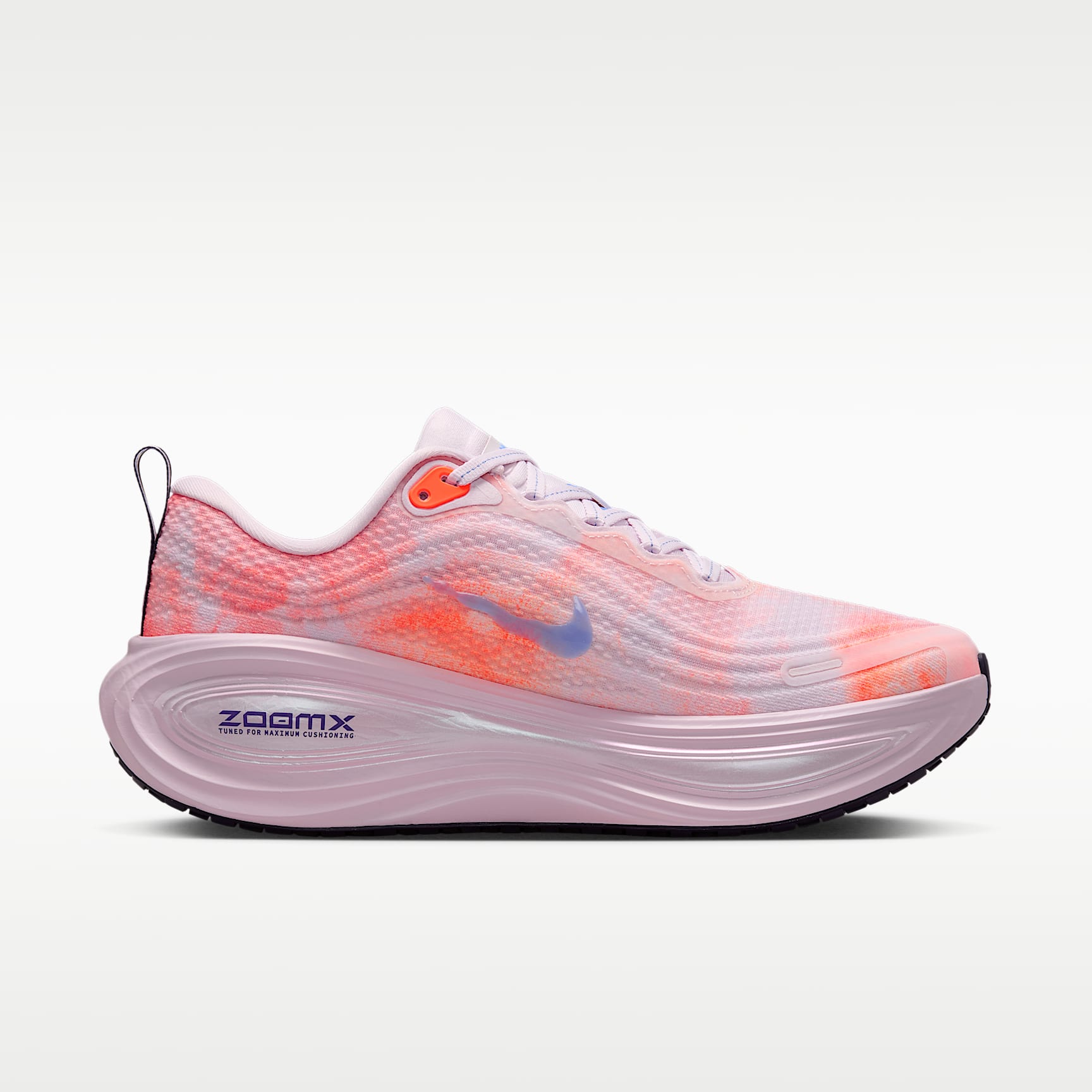Nike Vomero Plus Straßenlaufschuh (Damen) – Bleached Lilac/Hyper Crimson/Sunset Haze/Royal Pulse