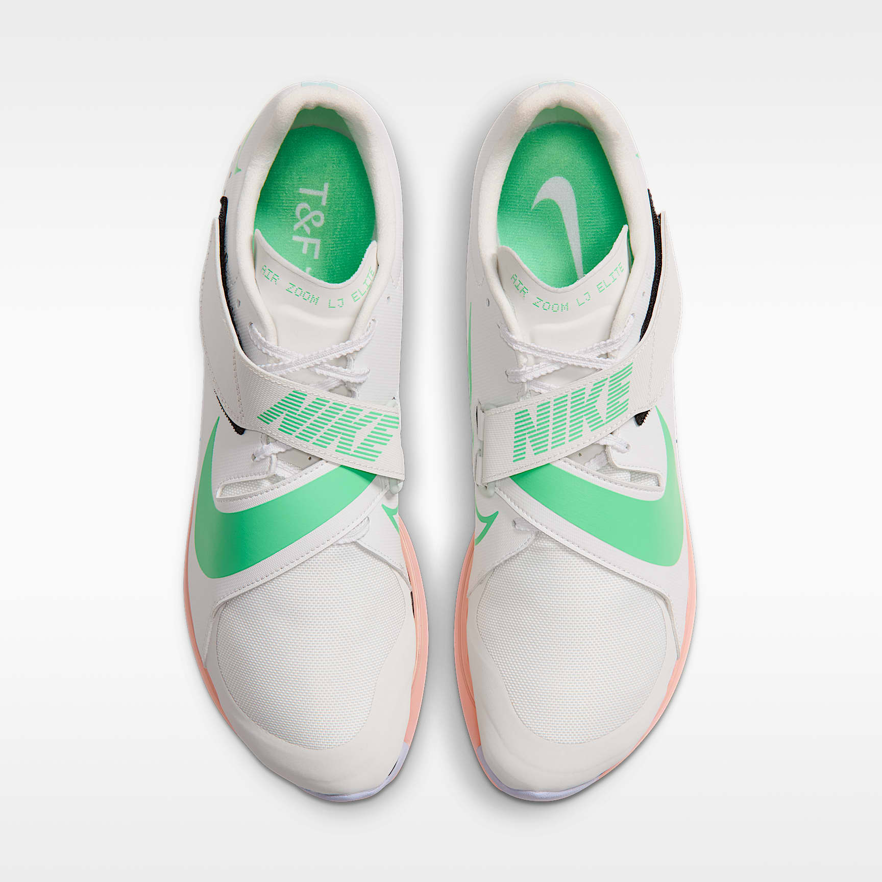 Nike Long Jump Elite Sprung-Spike für Leichtathletik – Summit White/Palest Purple/Jade Ice/Electro Green