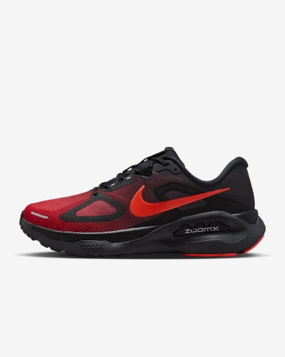 Nike Structure Plus Straßenlaufschuh (Herren) – Schwarz/University Red/Dark Smoke Grey/Bright Crimson