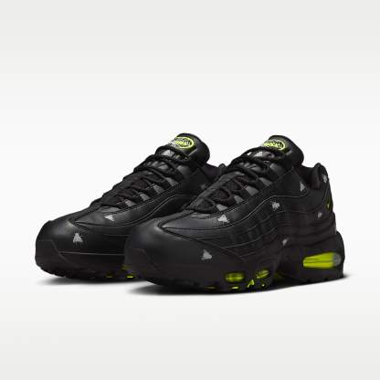Nike Air Max 95 Premium Herrenschuh – Schwarz/Schwarz/Metallic Dark Grey/Neon Yellow