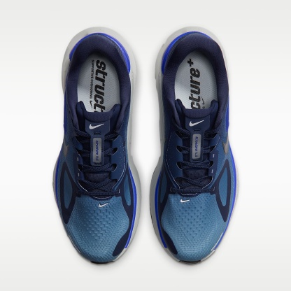 Nike Structure Plus Straßenlaufschuh (Herren) – Midnight Navy/Smokey Blue/Racer Blue/Schwarz