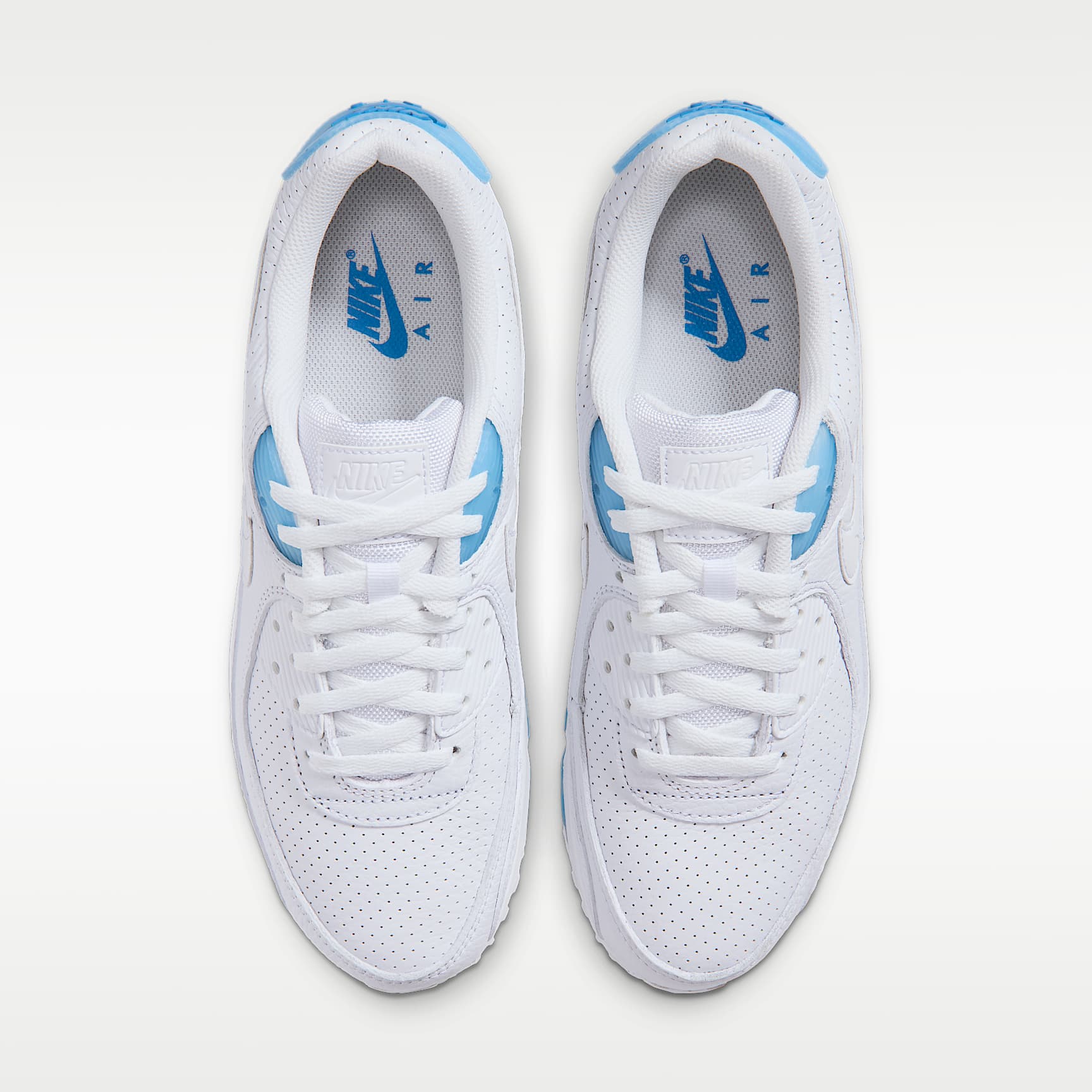 Nike Air Max 90 Schuh (Herren) – Weiß/Aurora Blue/Weiß