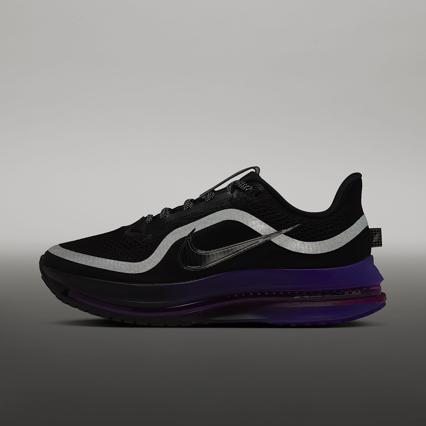 Nike Pegasus Premium Straßenlaufschuh (Damen) – Schwarz/Dark Concord/True Berry/Metallic Silver
