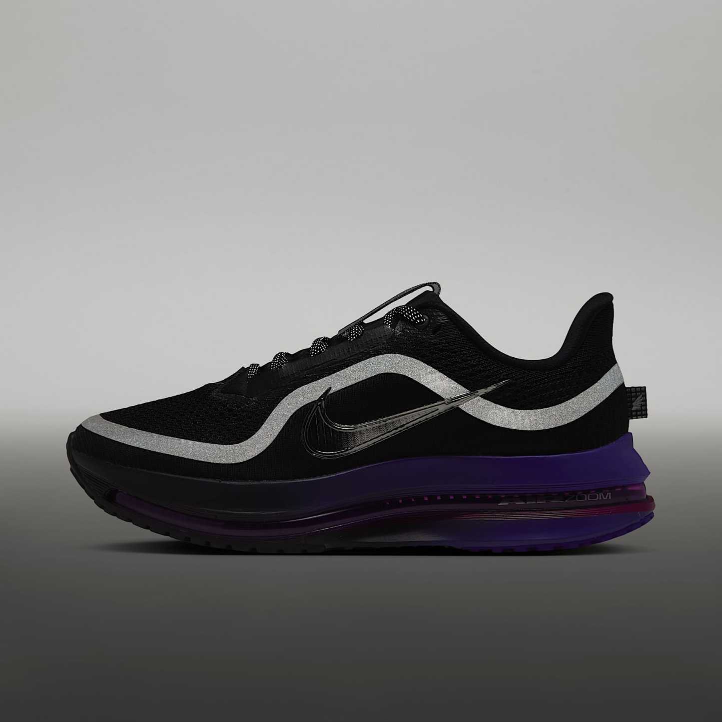 Nike Pegasus Premium Straßenlaufschuh (Damen) – Schwarz/Dark Concord/True Berry/Metallic Silver