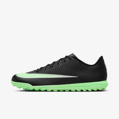 Nike Mercurial Vapor 17 Club Low-Top-Fußballschuh für Turf – Schwarz/Schwarz/Illusion Green