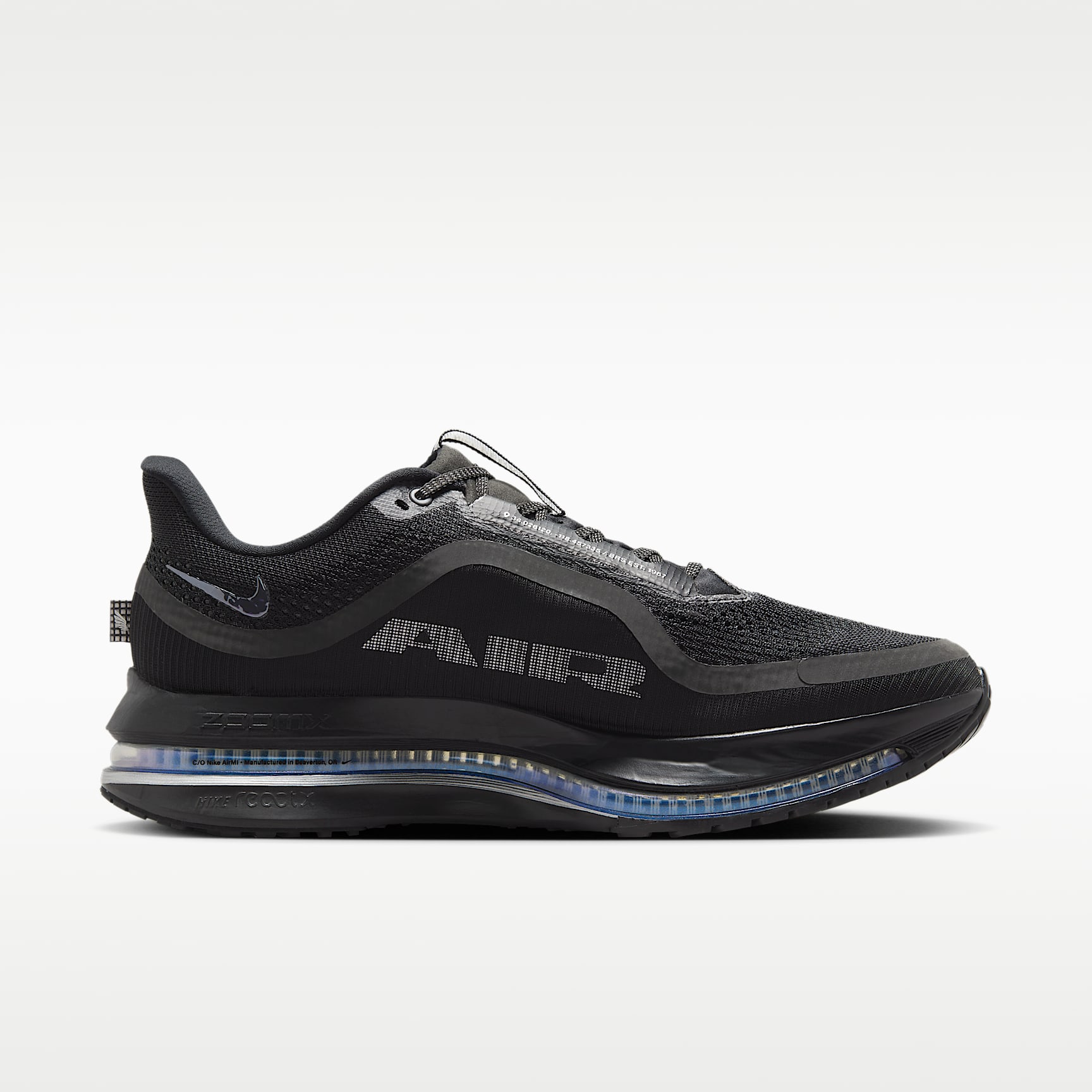 Nike Pegasus Premium Straßenlaufschuh (Herren) – Schwarz/Metallic Silver/Schwarz