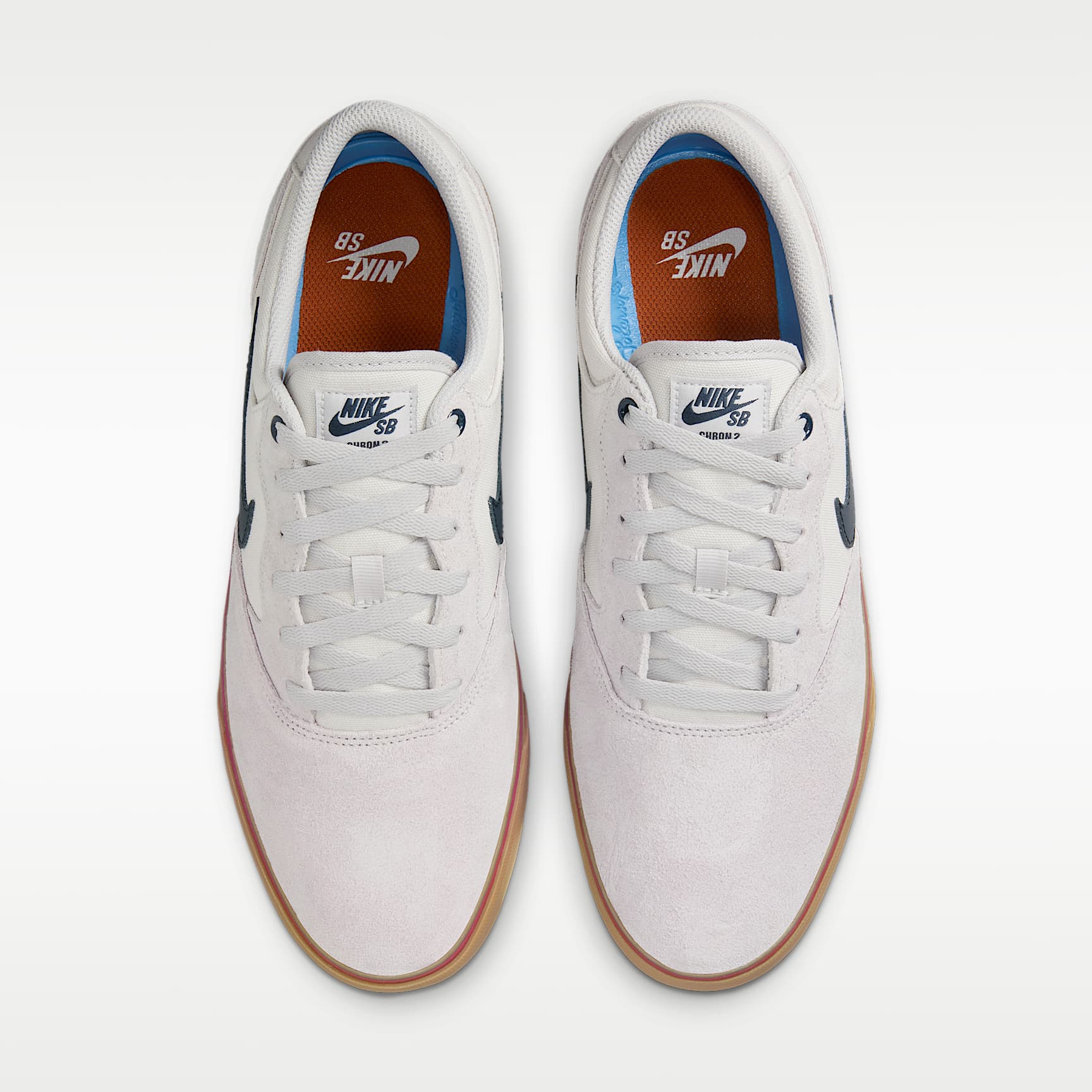 Nike SB Chron 2 Skateboardschuh – Vast Grey/Dark Russet/Gum Light Brown/Armory Navy