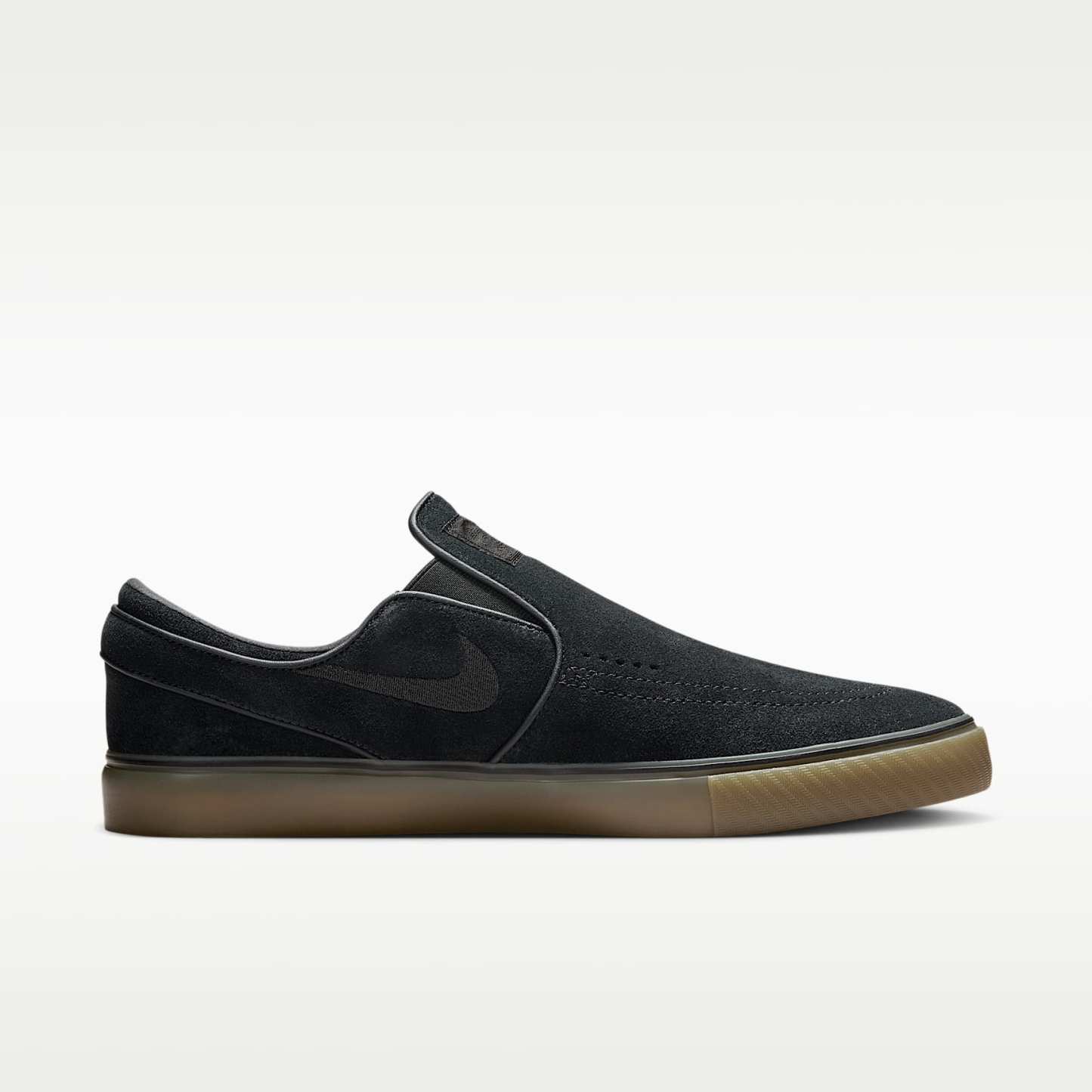 Nike SB Janoski+ Slip Skateboardschuh – Schwarz/Schwarz/Gum Light Brown/Schwarz