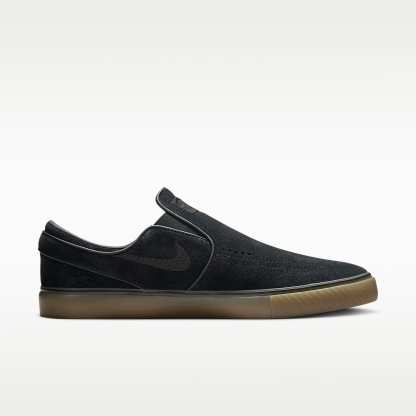 Nike SB Janoski+ Slip Skateboardschuh – Schwarz/Schwarz/Gum Light Brown/Schwarz