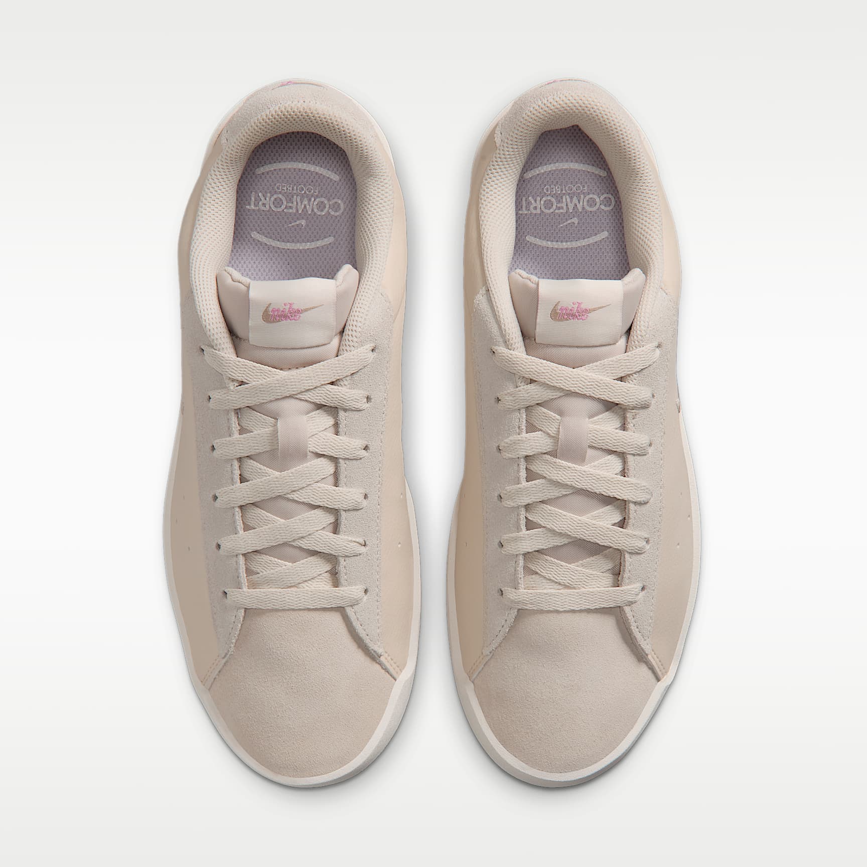 Nike Court Heritage SE "Stitched Floral" Schuh (Damen) – Light Orewood Brown/Phantom/Bleached Lilac/Cream II