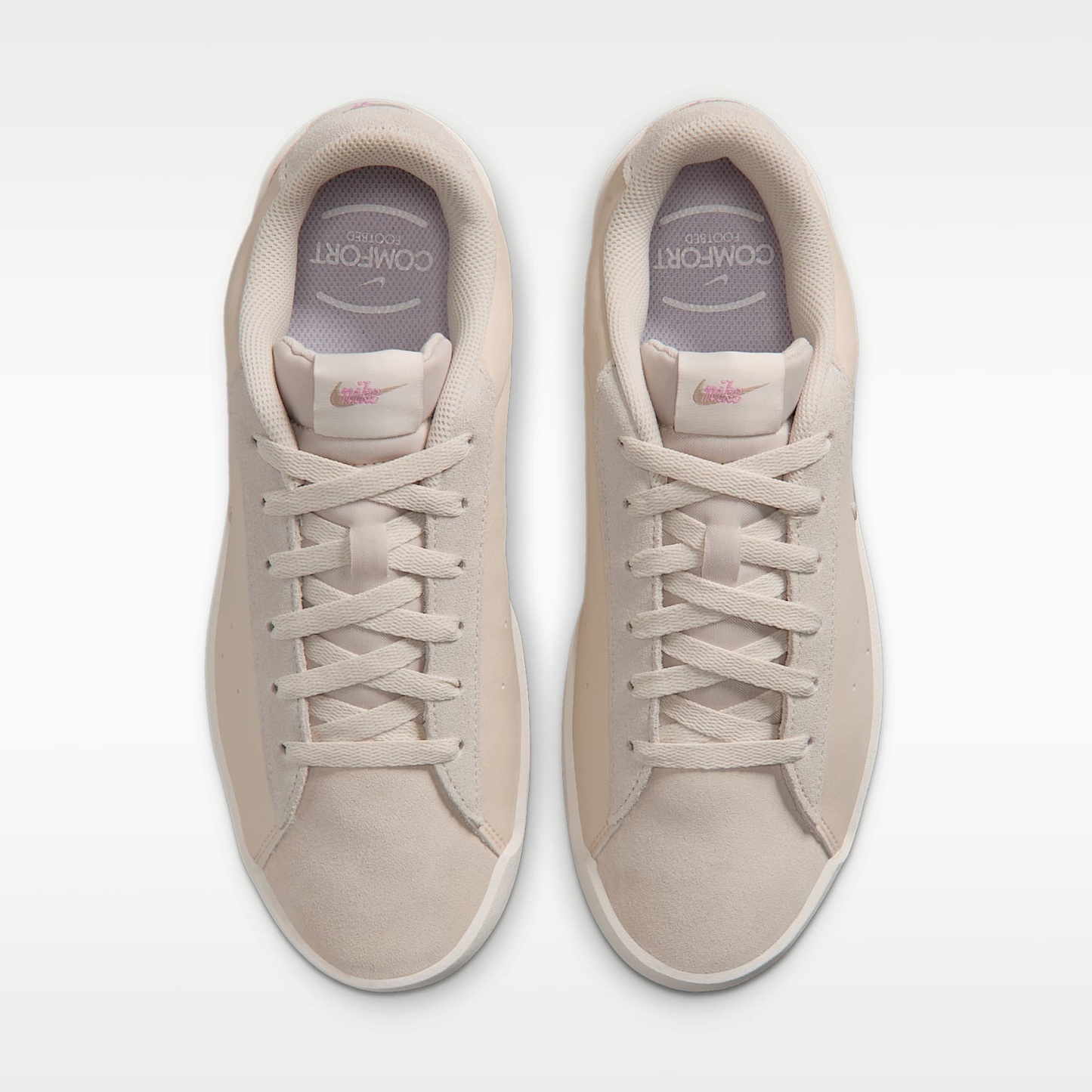 Nike Court Heritage SE "Stitched Floral" Schuh (Damen) – Light Orewood Brown/Phantom/Bleached Lilac/Cream II