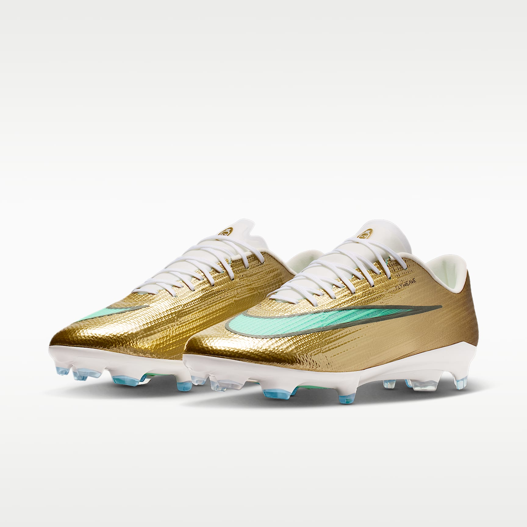 Nike Mercurial Superfly 11 Pro „Kylian Mbappé“ Low-Top-Fußballschuh für normalen Rasen – Metallic Gold/Green Glow