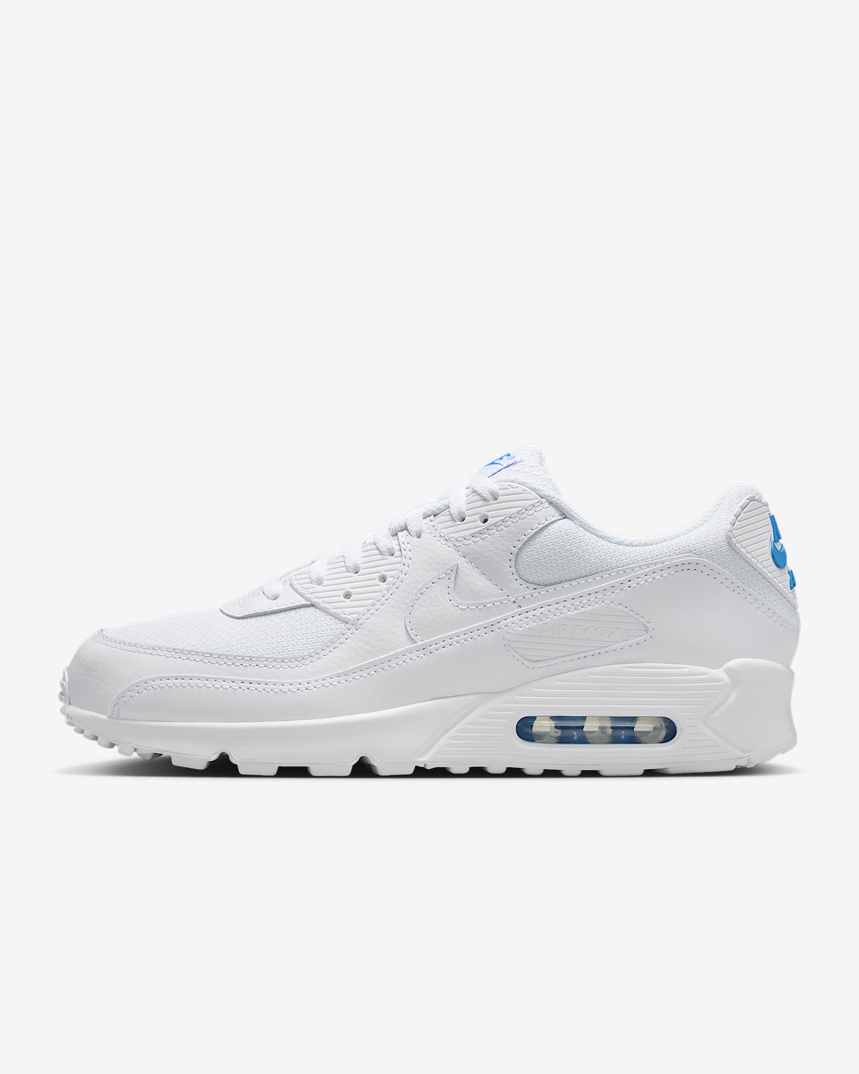 Nike Air Max 90 Herrenschuh – Weiß/Blue Crystal/Weiß