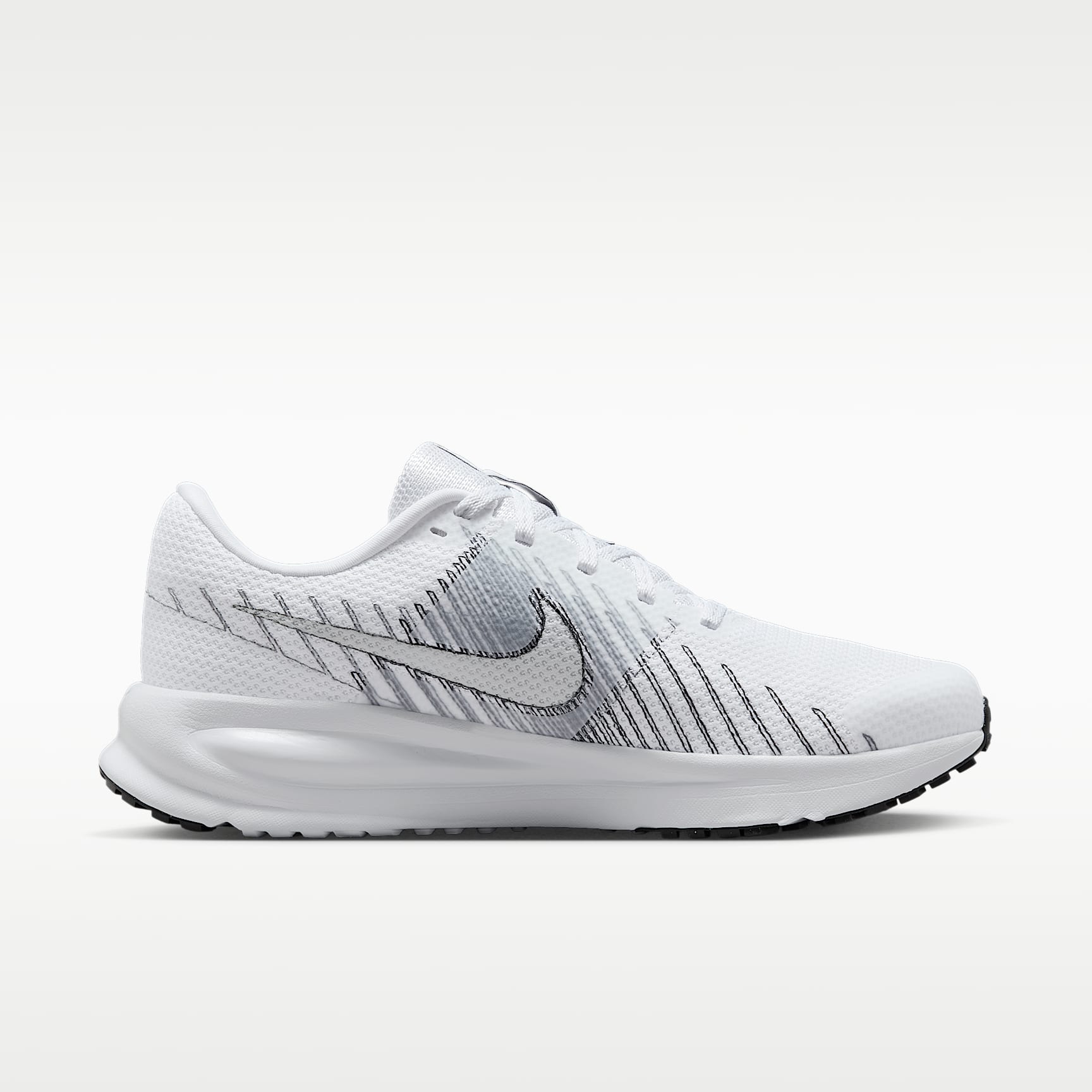 Nike Run Defy Straßenlaufschuh (Damen) – Weiß/Smoke Grey/Schwarz