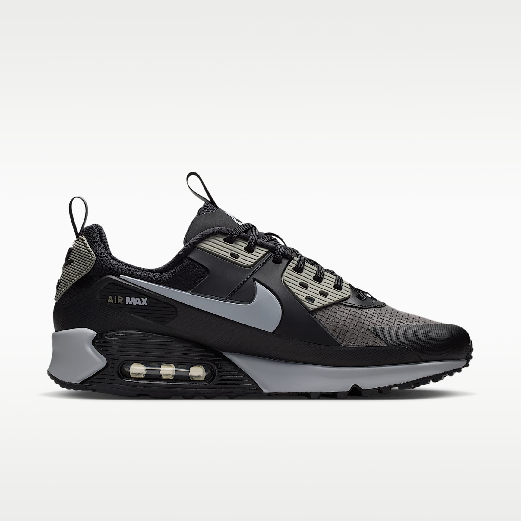 Nike Air Max 90 Drift Schuh (Herren) – Schwarz/Dark Stucco/Reflect Silver/Wolf Grey